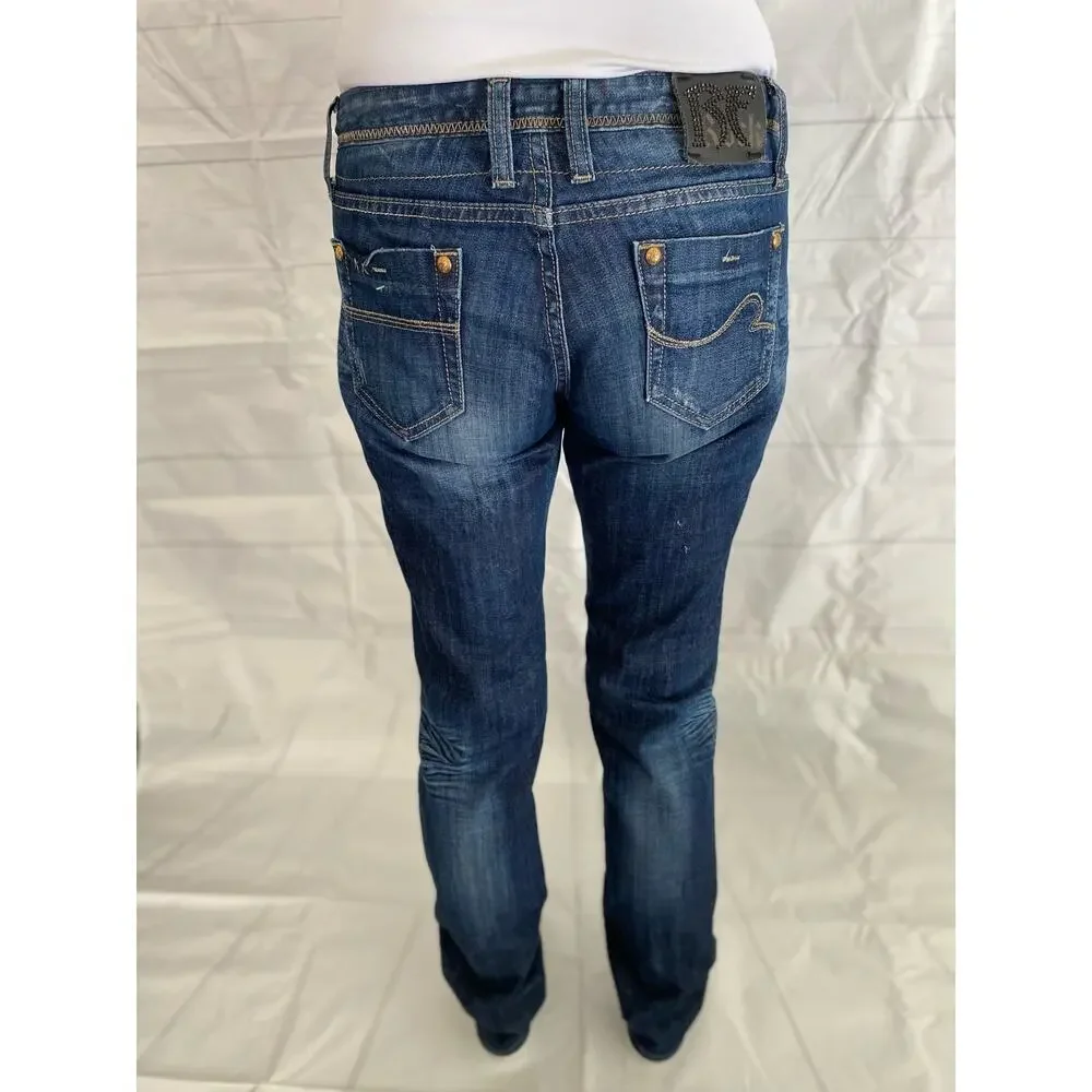 ReRock by Express Womens Size 29 Mid Rise Skinny Medium Wash Blue Denim Jeans# - Picture 3 of 9